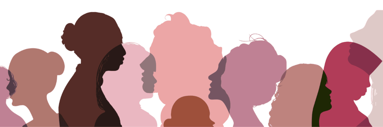 Silhouettes of diverse women